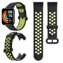 Opaska pasek perforowany Vanfone do Xiaomi Redmi Watch 2 Lite, czarno-zielony