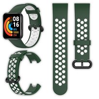 Opaska pasek perforowany Vanfone do Xiaomi Redmi Watch 2 Lite, zielono-biały