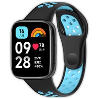 Opaska pasek perforowany Vanfone do Xiaomi Redmi Watch 3 Active, czarno-niebieski