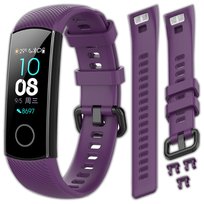 Opaska pasek silikonowy Vanfone do Honor Band 4/5, fioletowy