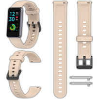 Opaska pasek silikonowy Vanfone do Realme Band 2, beżowy