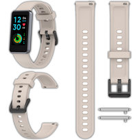 Opaska pasek silikonowy Vanfone do Realme Band 2, kremowy beż