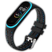 Opaska pasek sportowy Vanfone do Xiaomi Mi Band 3/4, czarno-niebieski