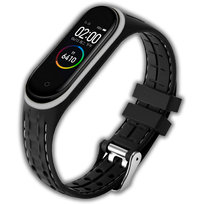 Opaska pasek sportowy Vanfone do Xiaomi Mi Band 3/4, czarno-szary