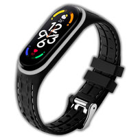 Opaska pasek sportowy Vanfone do Xiaomi Mi Band 5/6/7, czarno-szary