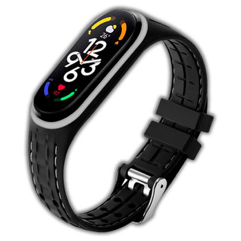 Opaska pasek sportowy Vanfone do Xiaomi Mi Band 5/6/7, czarno-szary - Vanfone