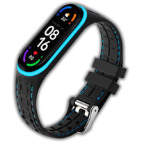 Opaska pasek sportowy Vanfone do Xiaomi Mi Band 5/6, Amazfit Band 5, czarno-niebieski