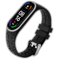 Opaska pasek sportowy Vanfone do Xiaomi Mi Band 5/6, Amazfit Band 5, czarno-szary