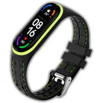 Opaska pasek sportowy Vanfone do Xiaomi Mi Band 5/6, Amazfit Band 5, czarno-zielony