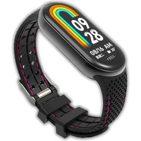 Opaska pasek sportowy Vanfone do Xiaomi Mi Smart Band 8/9, czarno-różowy