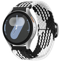 Opaska pasek Vanfone do Samsung Galaxy Watch 4 5 6 7 40mm/44mm/45mm/46mm/47mm Pro Active 2, czarno-biały