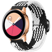 Opaska pasek Vanfone do Samsung Galaxy Watch 4 5 6 7 40mm/44mm/45mm/46mm/47mm Pro Active 2, czarno-biały