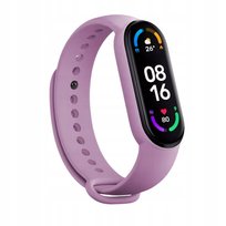Opaska pasek zamienny do zegarka smartwatch xiaomi mi band 5/6/7 lawendowa