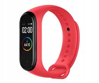 Opaska pasek zamienny do zegarka xiaomi mi band 3/4 w kolorze czerwonym