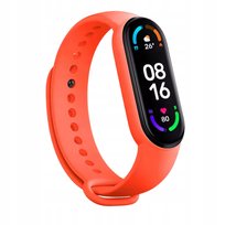 Opaska pasek zamienny do zegarka xiaomi mi band 5/6/7 pomarańczowy neon