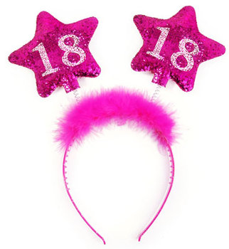 Opaska urodzinowa "18", 1 szt. wysokość ok.13 cm.