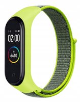 Opaska zamienna nylonowa do xiaomi mi band 3/4/5/6 w kolorze limonkowym