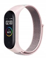 Opaska zamienna nylonowa do zegarka xiaomi mi band 3/4/5/6 pudrowy róż