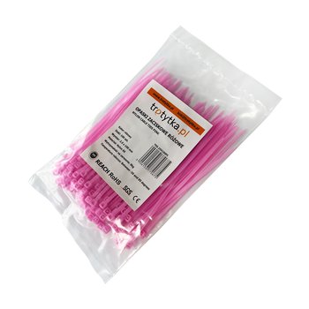 Opaski zaciskowe Opaski kablowe Trytytki - UV 2,5 x 100 mm, różowy - Inna producent
