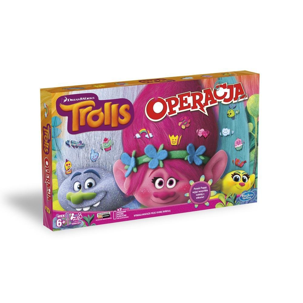 Operacja Trolls, B9180, Hasbro, gra zręcznościowa, Hasbro Gaming