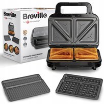 Opiekacz Do Kanapek Toster Gofrownica Panini Breville 3-W-1- Duża Moc 850W
