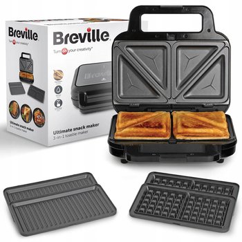 Opiekacz Do Kanapek Toster Gofrownica Panini Breville 3-W-1- Duża Moc 850W - Breville