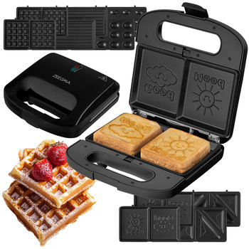 Opiekacz do kanapek TOSTER GRILL Gofrownica ORZESZKI PANINI 6w1 750W 5 PŁYT - Zeegma