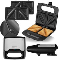Opiekacz Do Tostów Kanapek Sandwich Srebrny 750W