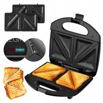 OPIEKACZ DO TOSTÓW KANAPEK SANDWICH TOSTER ELEKTRYCZNY CZARNY MOC 750W