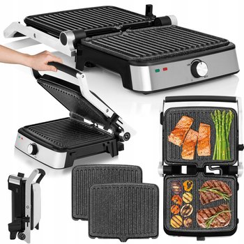 OPIEKACZ GRILL TOSTER 3w1 ELEKTRYCZNY DO KANAPEK DUŻY XXL 2000W 220°C - Zeegma