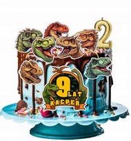 OPŁATEK ZESTAW URODZINOWY POSTACIE NA TORT - DINO DINOZAUR + IMIĘ