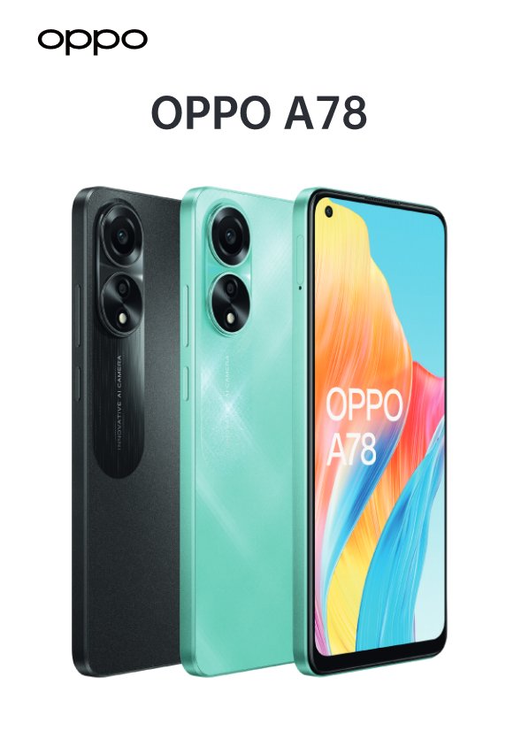 TELÉFONO OPPO A78 DE 16,3CM (6,43'') MIST BLACK 8GB - 128GB