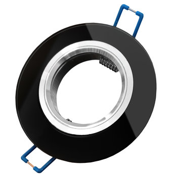 OPRAWA HALOGENOWA LED GU10 OKRĄGŁA CZARNA SZKLANA - Lumenix