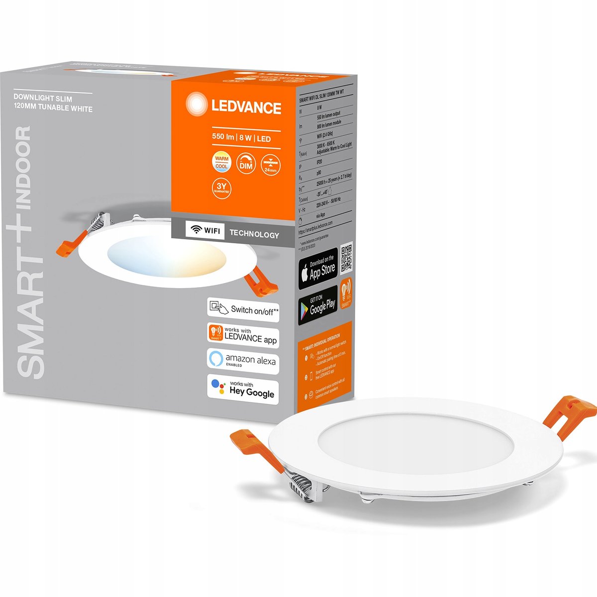 Oprawa Podtynkowa Panel Led Downlight W Lm Cct Cm Smart Wifi Ledvance Ledvance