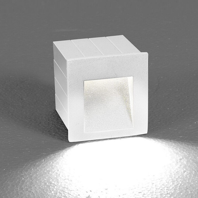 Oprawa schodowa STEP 6908 kwadratowy wpust LED 3W 3000K biały