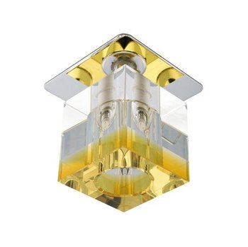 Oprawa Stropowa Chrom Kryształ Pomarańczowy Pasek G4 20W Sk-18 Candellux 2280199 - Candellux Lighting