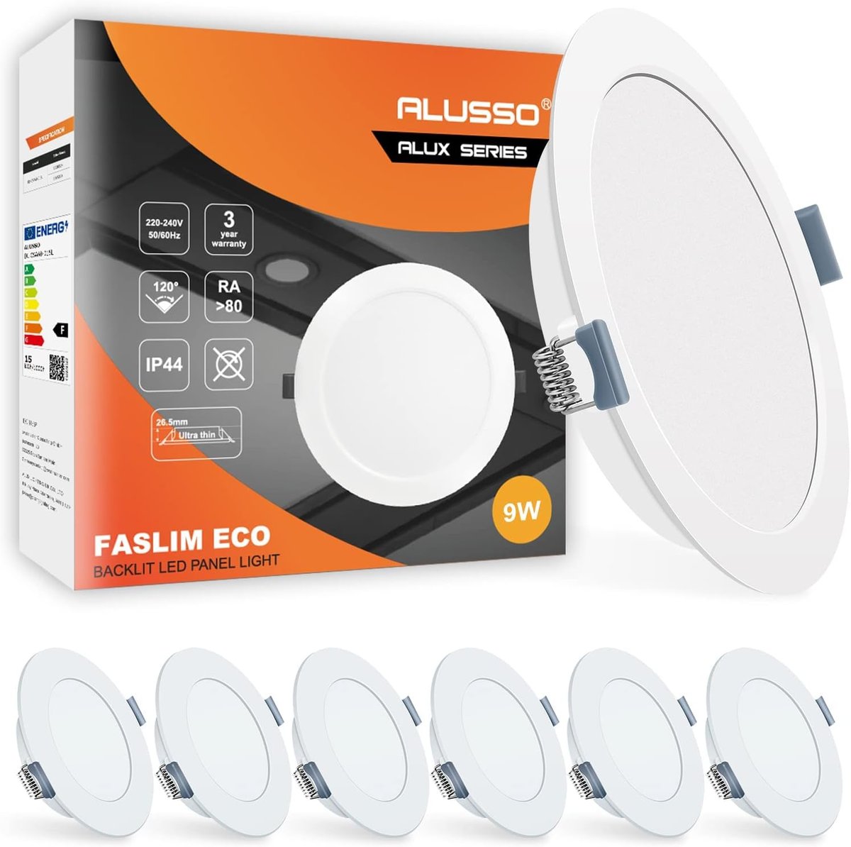 Oprawy LED ALUSSO 9W - Nowoczesne Oświetlenie Sufitowe, 6 szt ...
