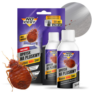 Oprysk No Pest Na Pluskwy 50Ml Bed Bug Max Shot Preparat Oprysk Płyn Środek Na Pluskwy Karaluchy Prusaki Rybiki - No-Pest