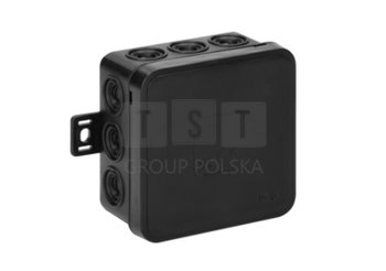 OR-JB-13802/B Puszka n/t CLICK, IP54, 12 przepustów, 75x75x41mm, czarna,OR-JB-13802/B - Orno
