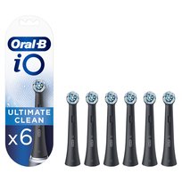 Oral-B iO Ultimate Clean Black Końcówki do szczoteczek elektrycznych, opakowanie 6 sztuk