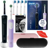 Oral-B Vitality Pro D103 Duo Black/Lilac Violet + 4 zam. precision + 2x etui Oral-B