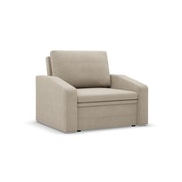 ORBIT - Fotel rozkładany z funkcją spania, Pojemnik na pościel, Szerokość 80cm, Beżowy