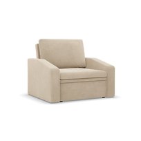 ORBIT - Fotel rozkładany z funkcją spania, Pojemnik na pościel, Szerokość 80cm, Beżowy