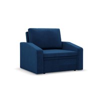 ORBIT - Fotel rozkładany z funkcją spania, Pojemnik na pościel, Szerokość 80cm, Ciemnoniebieski