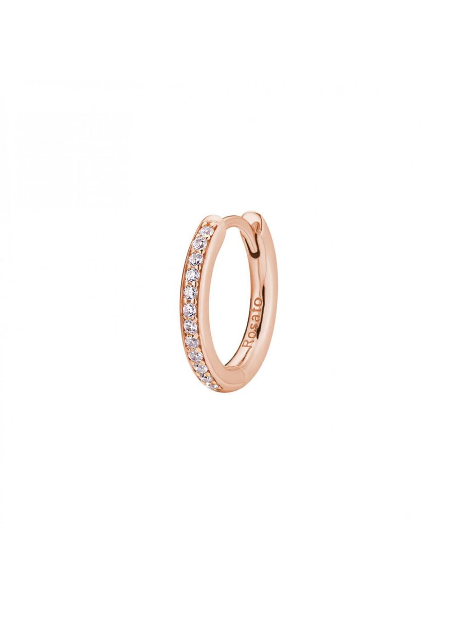 Orecchino Singolo Donna Rosato Argento 925 – Collezione Allegra – Pesce Con Zirconie