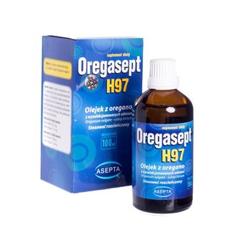 Oregasept H97 - olejek z oregano z wyselekcjonowanych odmian, Suplement diety, 100ml - Asepta