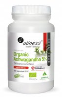 Organic Ashwagandha 5% KSM-66 200mg x 100 VEGE caps suplement || Aliness