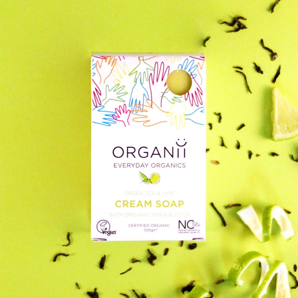 Organii, Everyday Organics, Mydło w kostce, Green Tea & Lime, 100 G