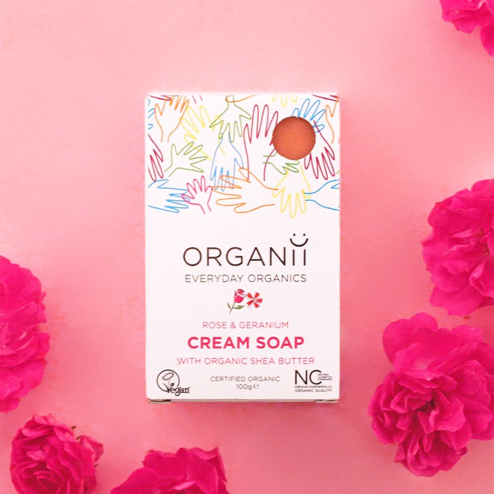 Organii, Everyday Organics, Mydło w kostce, Rose & Geranium, 100 G