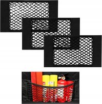 Organizer do bagażnika 3 siatki z rzepami 40x25 cm, torba samochodowa